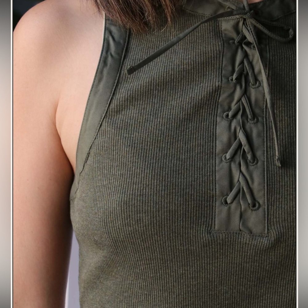 Ulla Johnson Forest Green Ribbed Top